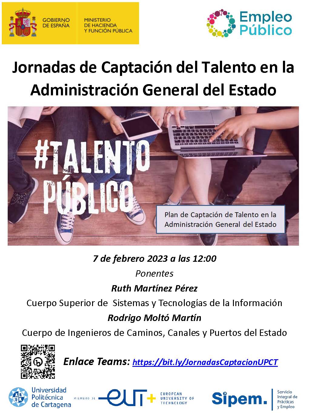 Imagen de Charla sobre Captación de Talento de la Dirección General de la Función Pública. 7 de febrero